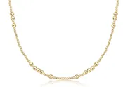 enewton 15" Choker beaded necklace - hope unwritten gold 4mm
