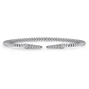 14K White Gold Bujukan Diamond Spikes Split Bangle BG4216-62W45JJ