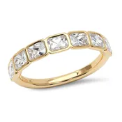 Bezel-Set Diamond Stackable Ring in Yellow Gold