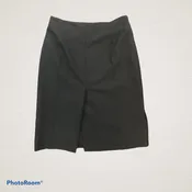 Akris crepe side vent skirt