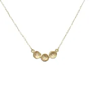 10K Gold Astrid Trio Necklace with Diamonds