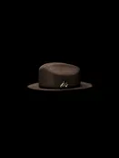 Felt Fedora With Pendant – Brown — Langert Netzband Fine Jewelers