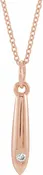 14K Rose .03 CTW Diamond Geometric 16-18 Necklace