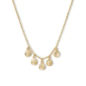 10K Gold Astrid Five Drop Necklace with Diamonds