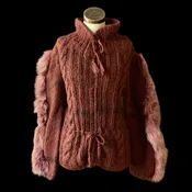 Delaware Street Fox Fur and Cashmere Sweater O/S