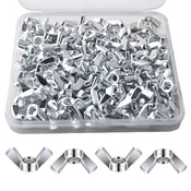 100 Pack 5/16-18 Wing Nuts Zinc Plated Carbon Steel Butterfly Hardware Fasteners For Rugged Furniture Machinery And Diy Projects Built Tough Hassle Free Twist Setup Solid