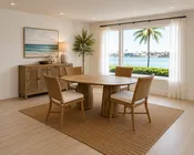 Mango Wood Dining Table (oval) - 71 x 35 x 30 in