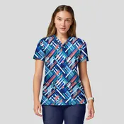 2 Pocket Print Top | Bright GEO