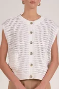 Ayla Sweater Vest White