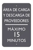 AC Hotel Parking Sign - Vendor Loading and Unloading (Spanish)