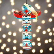 Alaska Totem Pole Cloisonné Christmas Ornament