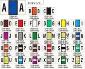 AmeriFile Jeter 2500 Compatible Alpha Labels - 1 5/8 W x 15/16 H - Letter N - Blue - 240 Labels Per Bag - Labels come on Sheets