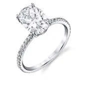 Oval Cut Classic Engagement Ring - Maryam