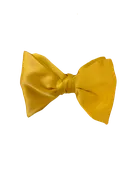 3 1/2" Solid Satin Italian Silk Bow Tie - Canary Yellow