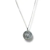 0.51 tcw Natural Round Brilliant Gear Pendant Necklace