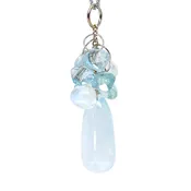 Moonstone and Aquamarine Cascade Pendant
