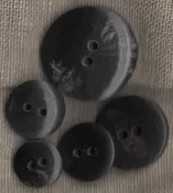 1/2″ Black Horn Buttons