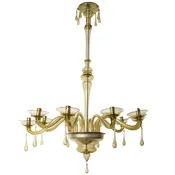 Amber Murano Chandelier by Venini