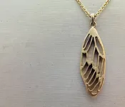 14k yellow gold Cicada Wing Pendant — g jewelry
