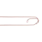 14K 22" Adjustable 1.33mm Popcorn Chain Rose Gold - APRPC030-22-R