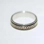 14k & Silver Ring by Bruce Morgan