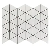 Arleta Matte White Ceramic Triangle Mosaic Tile