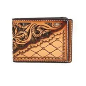 3D Western Men's Wallet Bifold Money Clip