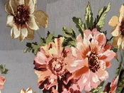 96%Rayon/Spandex Flowers/Platinum