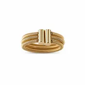 14K Gold Matte Coil Ring