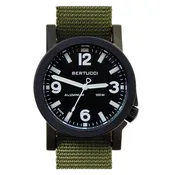 Bertucci A-6A Experior Men's Forest Nylon Band Black Japan Quartz Dial Watch - 16501