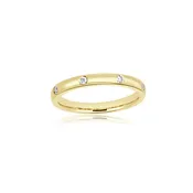 14KY 2.5MM European Fit Diamond Spaced Eternity Band 8D=.16Ct