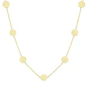 30 Inch Mini Hammered Disc by the Inch Necklace