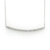 0.72 CTW Round Brilliant Cut Diamond Bar Necklace