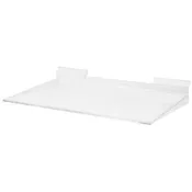 Acrylic slatwall shelf – 16″w x 10″d