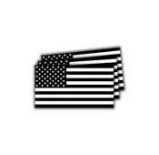 Black and White American Flag Stickers – 3 Pack