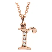 0.02 to 0.03 CTW Initial Necklace or Pendant