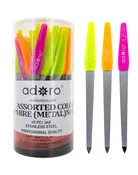 ADORO Assorted Color Sappire (Metal) Nail File 60pc / Jar