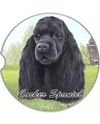 231-78C Black Cocker Spaniel Car Coaster