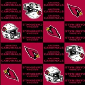 Arizona Cardinals NFL Football Block Fabric Traditions 58-60 inches wide Polyester Fleece Fabric NFL-6328-D