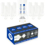 42 Watt CFL Light Bulbs - 4 Pin GX24Q-4 Base - 5000K Pure White - 42W 3200 Lumens  - Triple Tube Compact Fluorescent Light Bulbs Plug-in