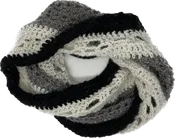 Twisted Black & White Cowl — Integrity Alpacas & Fiber