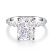 Culbreth's Jewelers Princess Cut Solitaire Ring - Clear Cubic Zirconia Sterling Silver