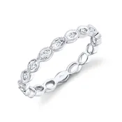 0.09ct 14k White Gold Diamond Lady's Band