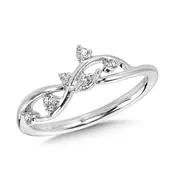 10K WHITE GOLD SCATTERED DIAMO