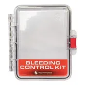 Clear wall cabinet for individual bleeding control Kit