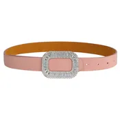 Women's Designer Crystal Buckle Belt