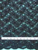 Alencon Lace, Allover Double Flowers, 52″ wide, Black/Beaded