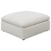 Alpine Ivory Ottoman