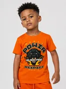 Black Pike Kids 'Panther' T-Shirt (Orange) BS5138