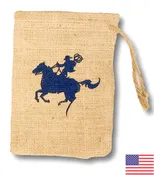 Coffee Bean Jute/Burlap Drawstring Bag 6X8"